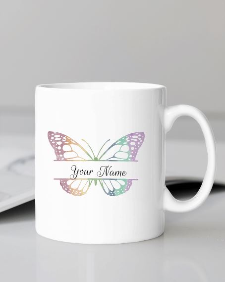 Butterfly Monogram Mug