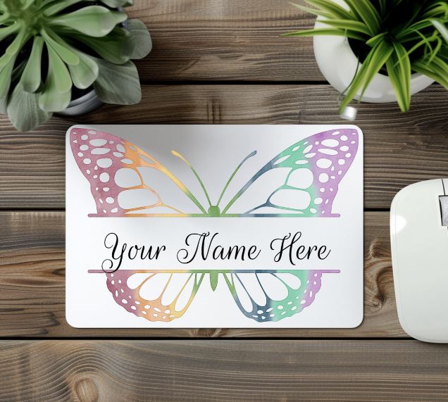 Butterfly Monogram Mouse Mat