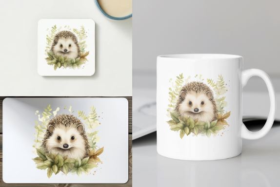 Watercolour Hedgehog