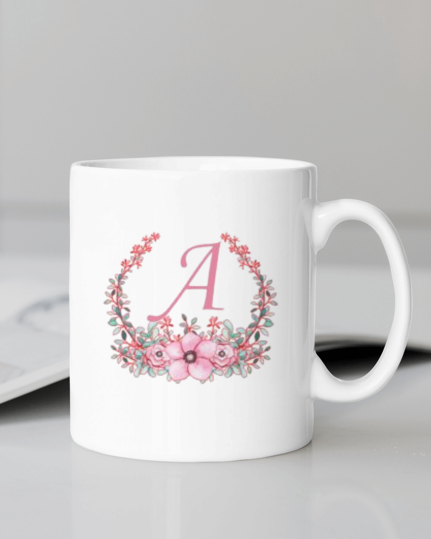 Floral Monogram 11oz Mug