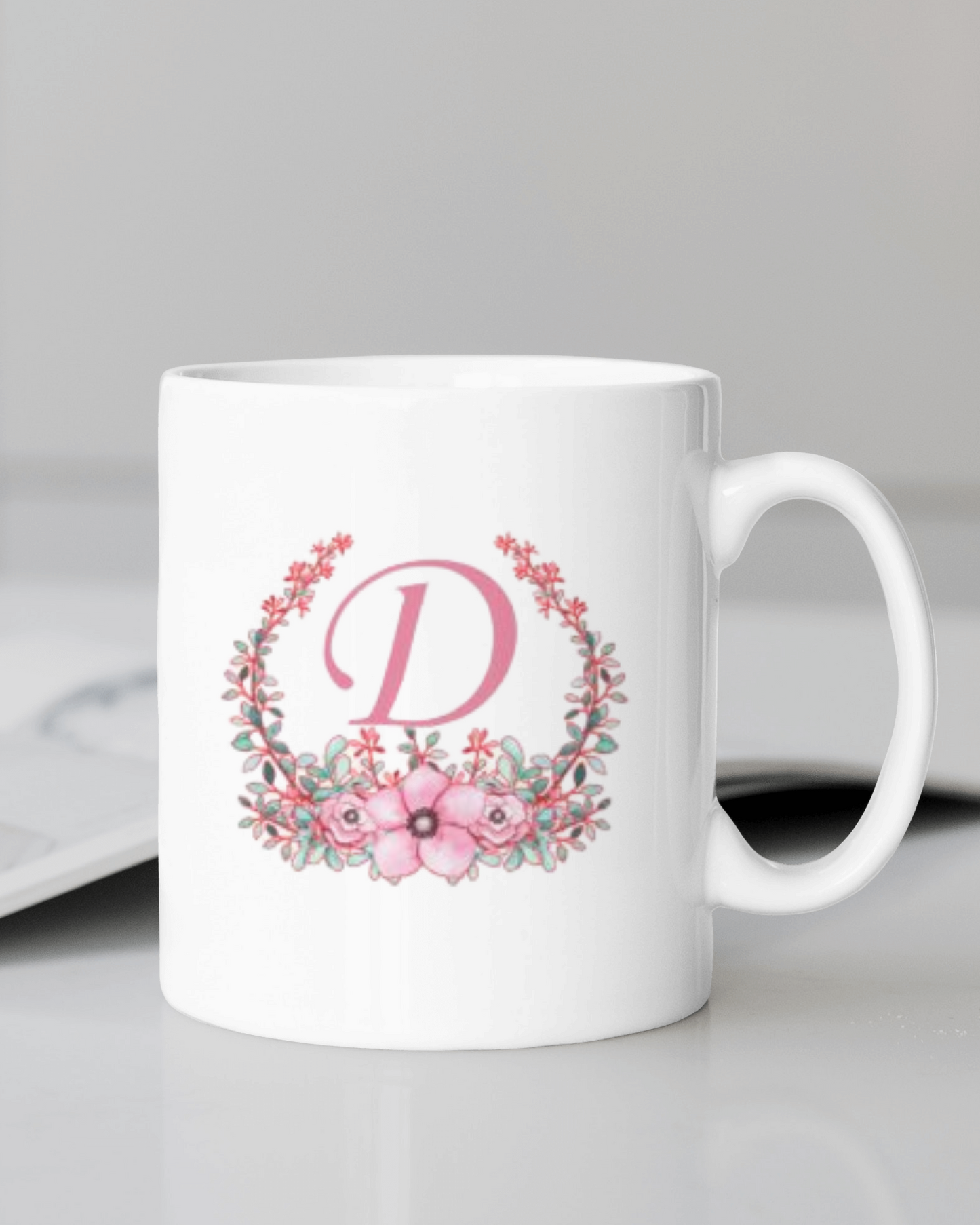 Floral Monogram 11oz Mug