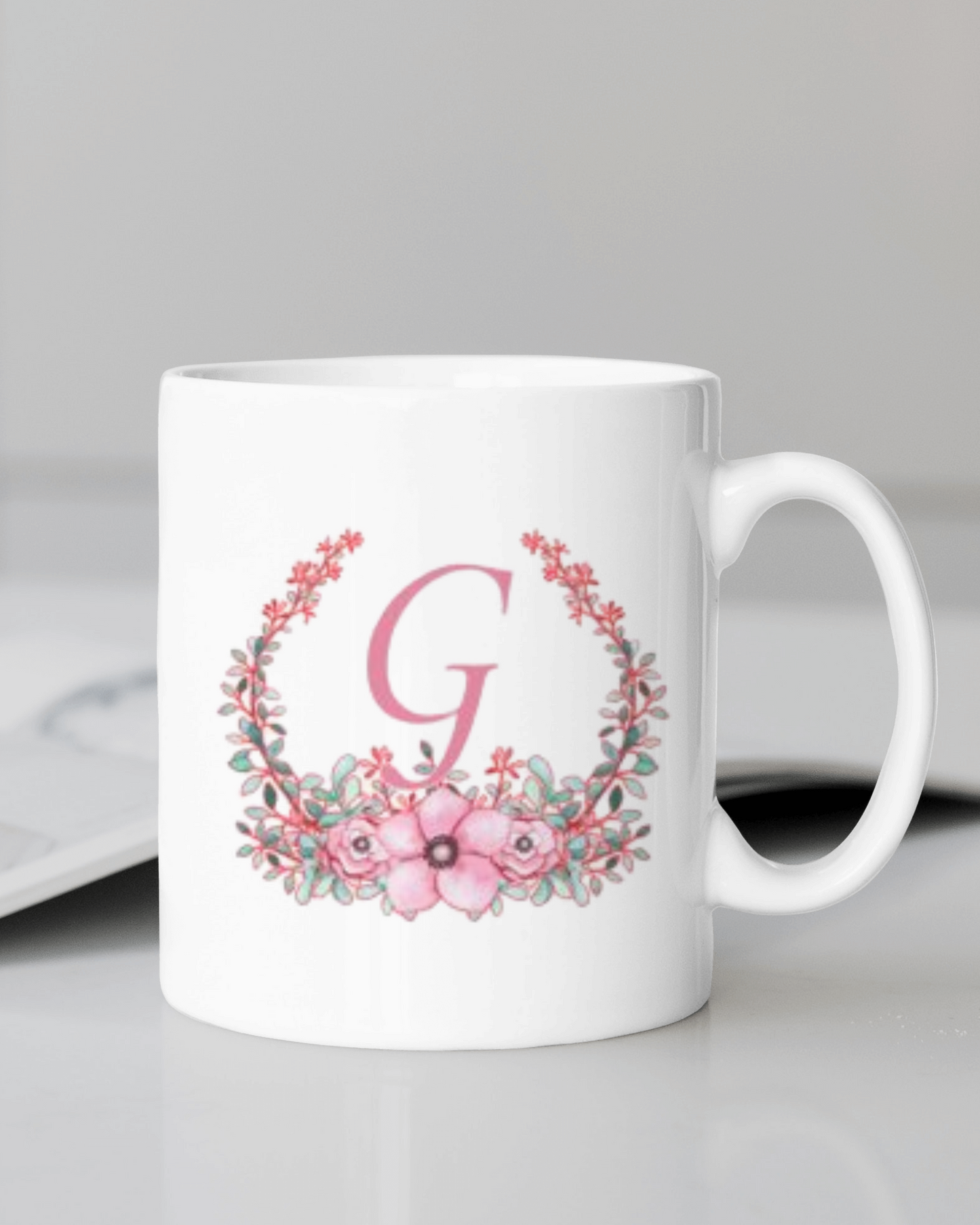 Floral Monogram 11oz Mug