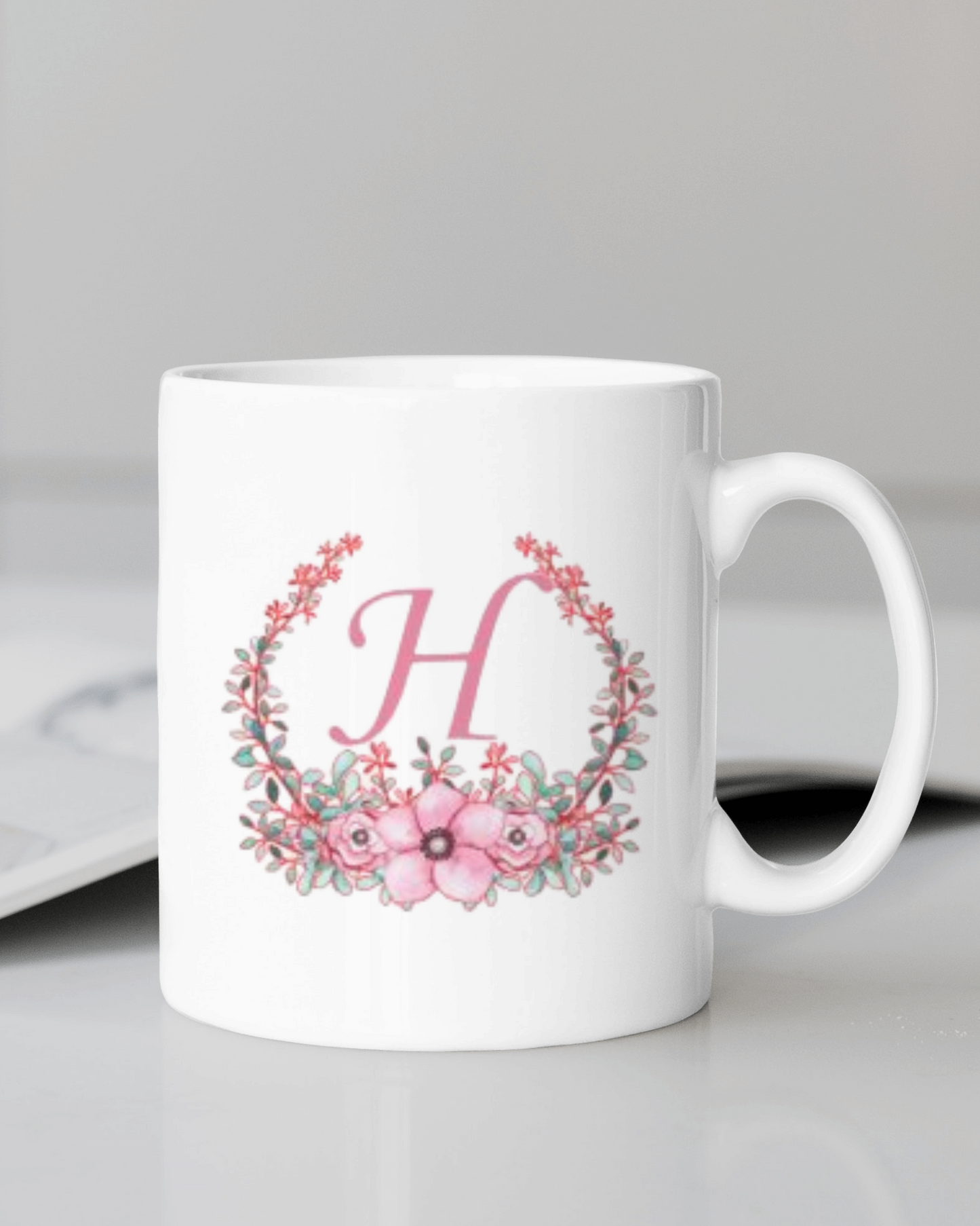 Floral Monogram 11oz Mug