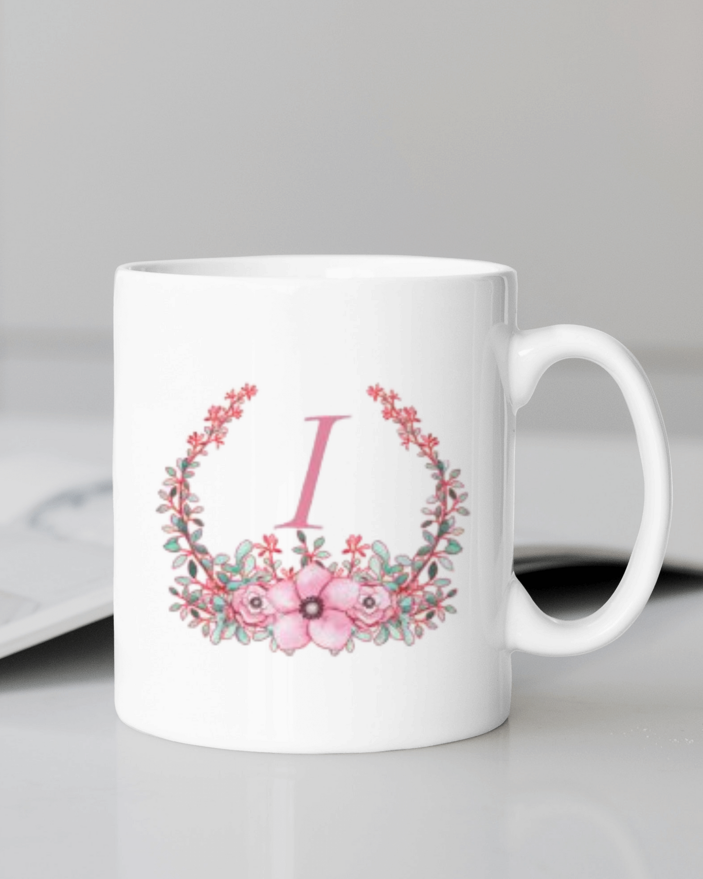 Floral Monogram 11oz Mug