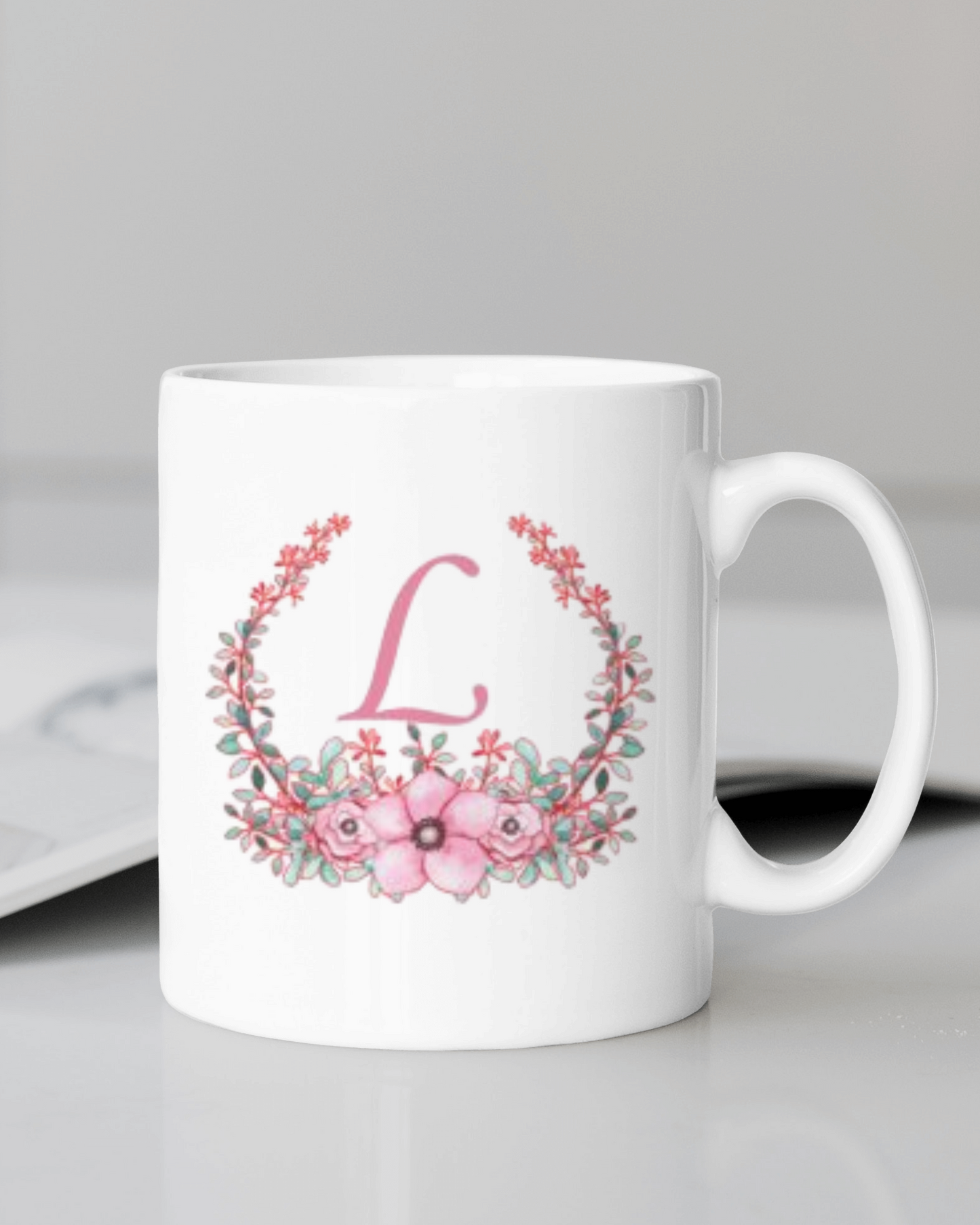 Floral Monogram 11oz Mug