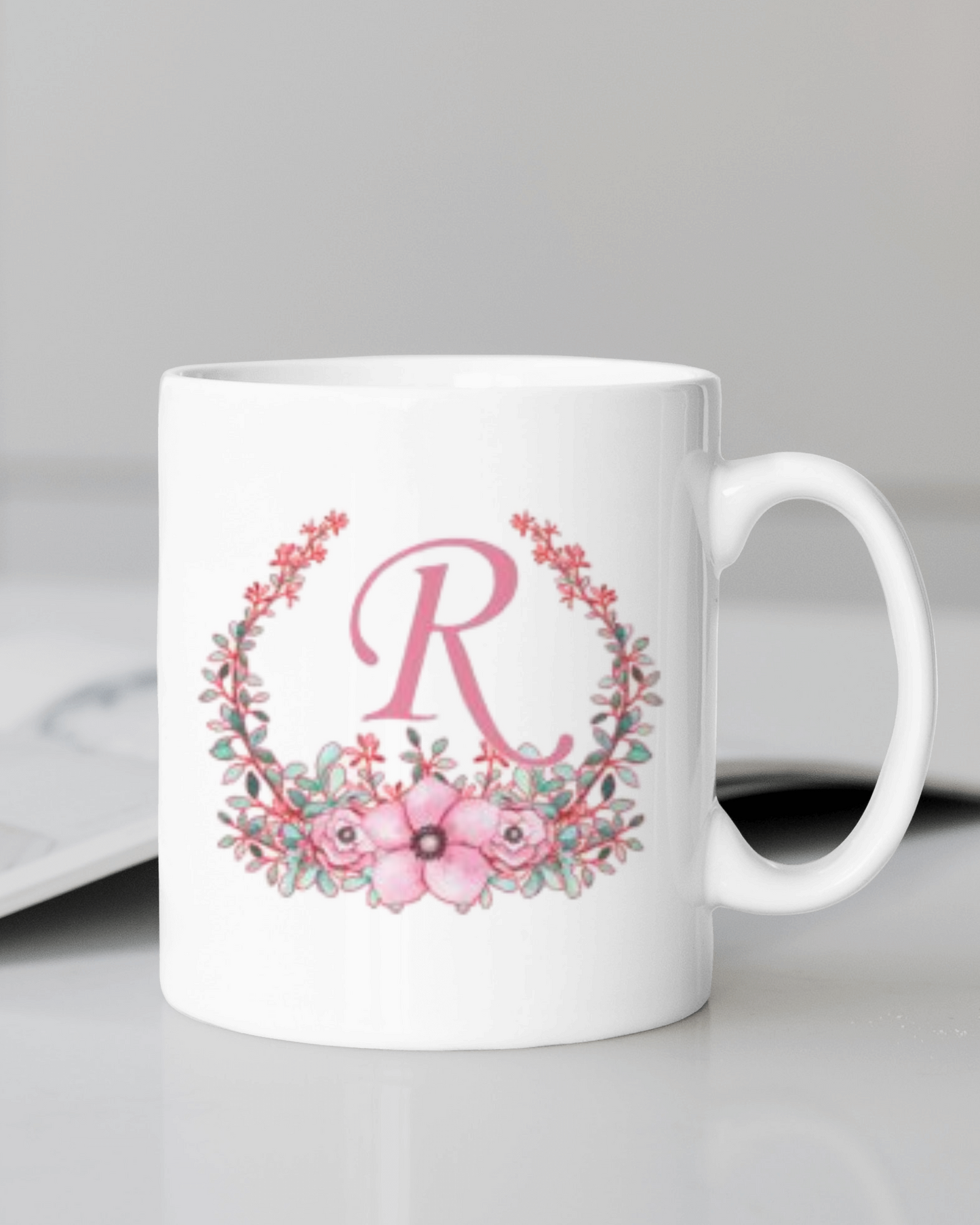 Floral Monogram 11oz Mug