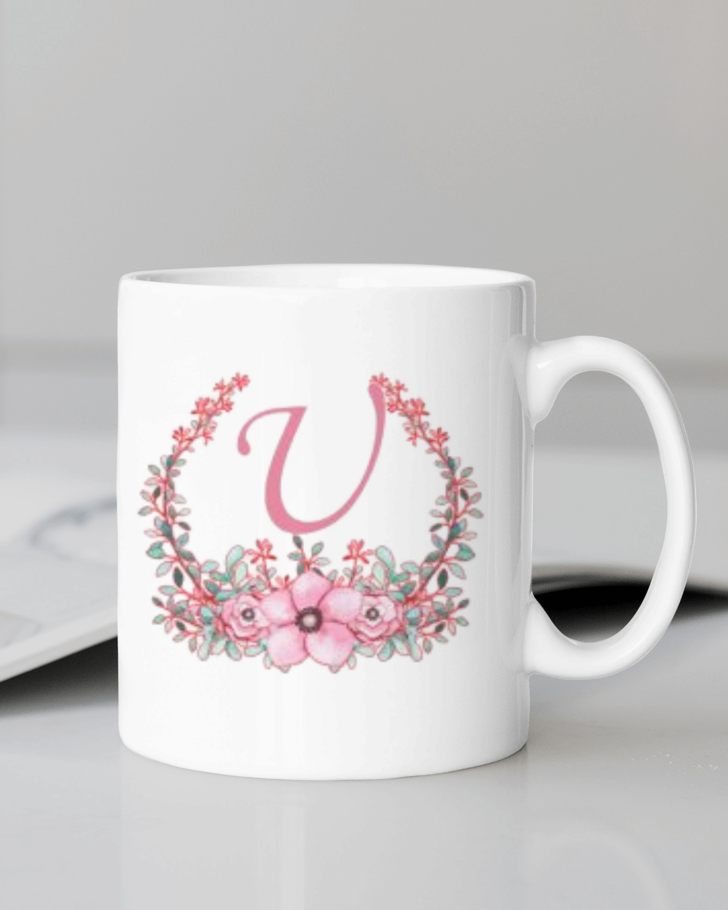 Floral Monogram 11oz Mug