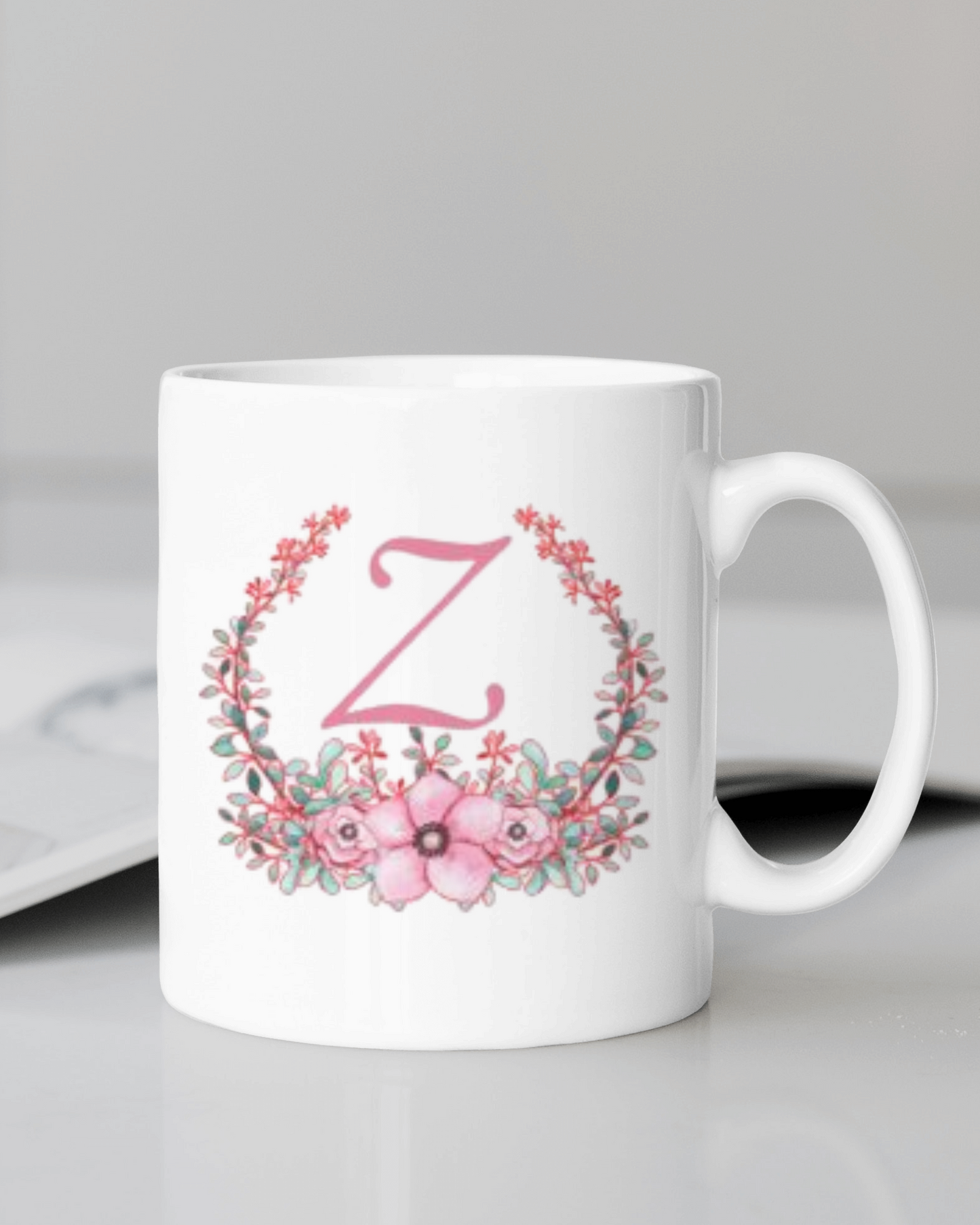 Floral Monogram 11oz Mug