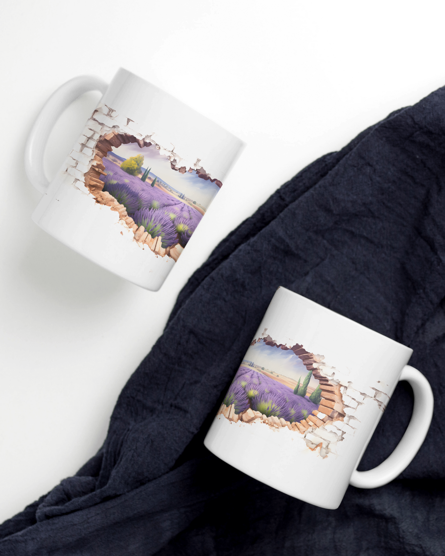 Lavender Fields Smash Effect Wrap around Mug