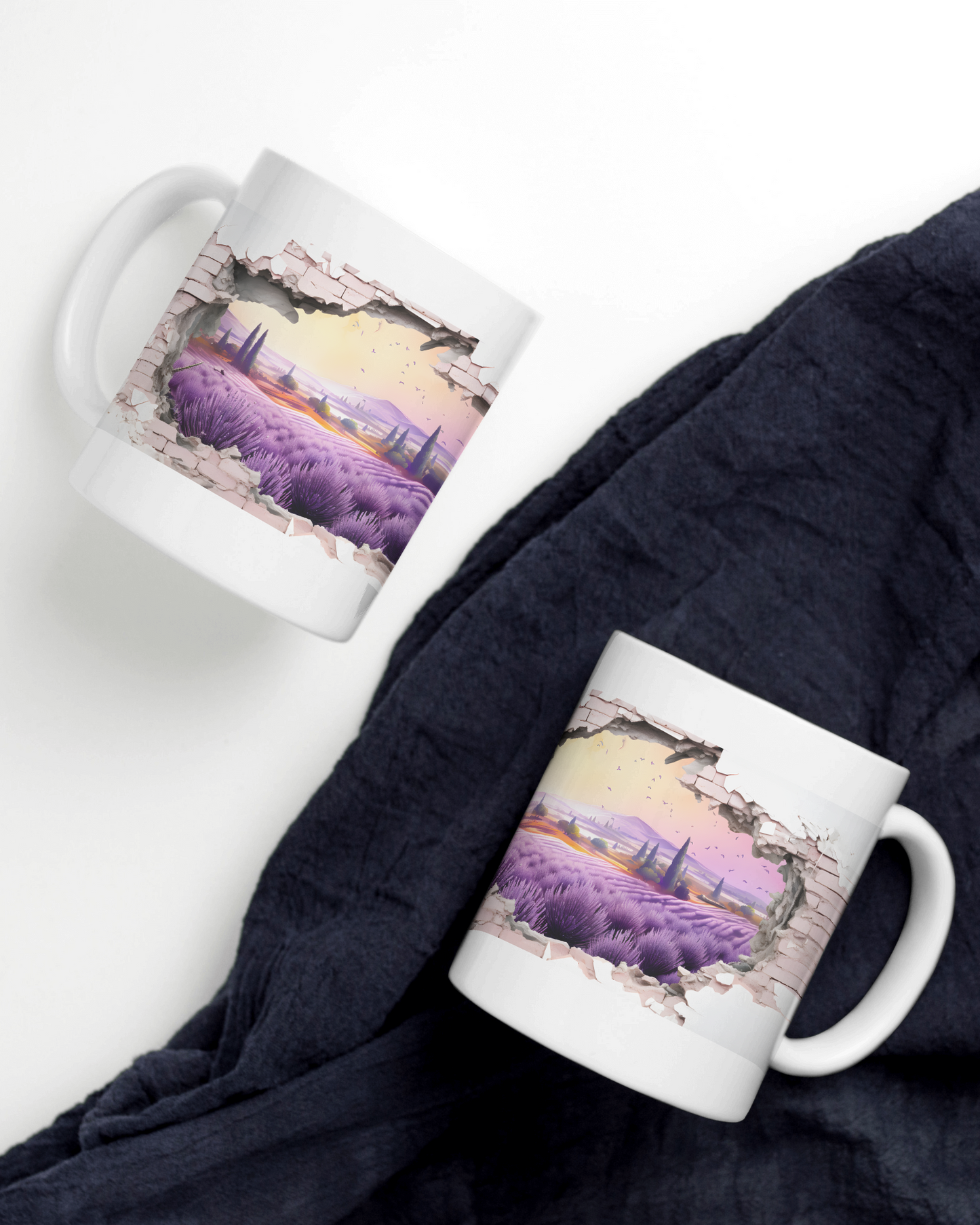 Lavender Fields Smash Effect Wrap around Mug